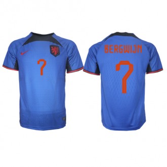 Herren Fußballbekleidung Niederlande Steven Bergwijn #7 Auswärtstrikot WM 2022 Kurzarm
